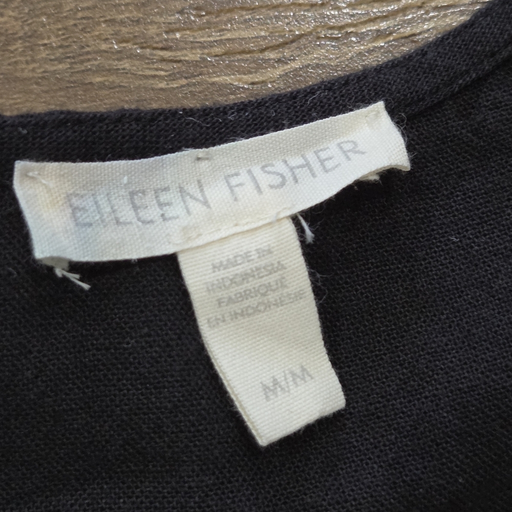 Eileen Fisher Wmns Organic Cotton Linen Relaxed Jumpsuit M Minimal Cottage Norm - Picture 4 of 10